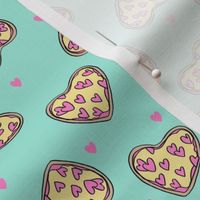 SMALL pizza heart // valentines day love pizza slices foodie fabric mint