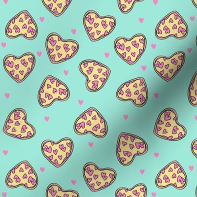 SMALL pizza heart // valentines day love pizza slices foodie fabric mint