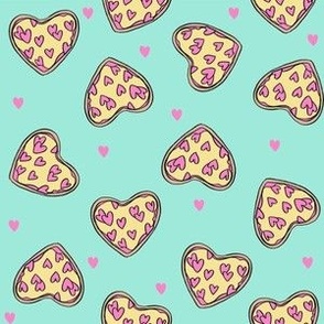 SMALL pizza heart // valentines day love pizza slices foodie fabric mint