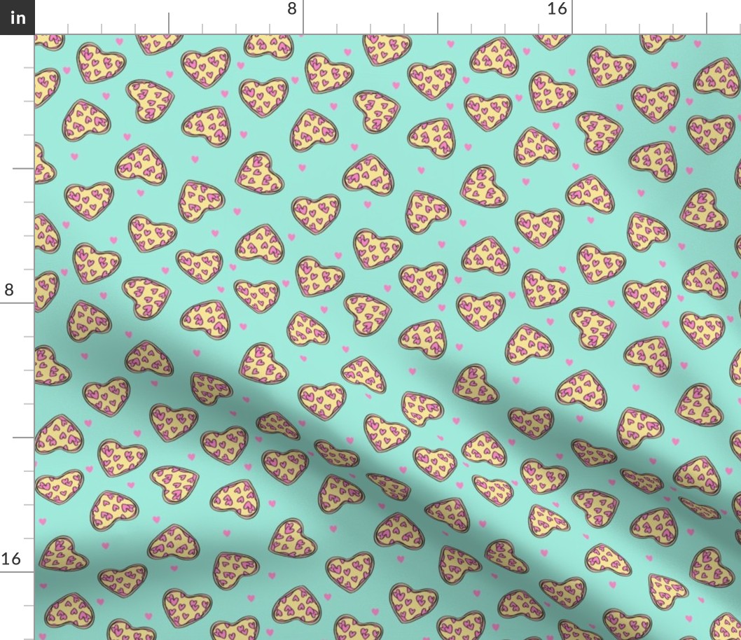 SMALL pizza heart // valentines day love pizza slices foodie fabric mint