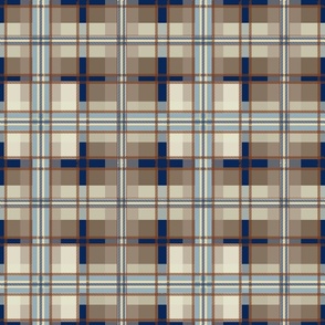 plaid-brown blue