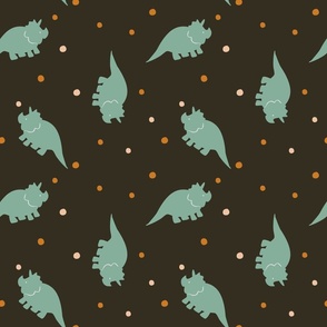 Dinosaur roar triceratops black