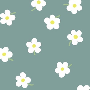 Simple Floral Fabric, Wallpaper and Home Decor | Spoonflower
