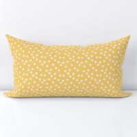 Simple floral - white on samoan sun yellow - small