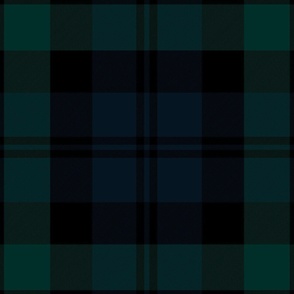 EXTRA LARGE Black Watch Tartan - blue and green tartan fabric