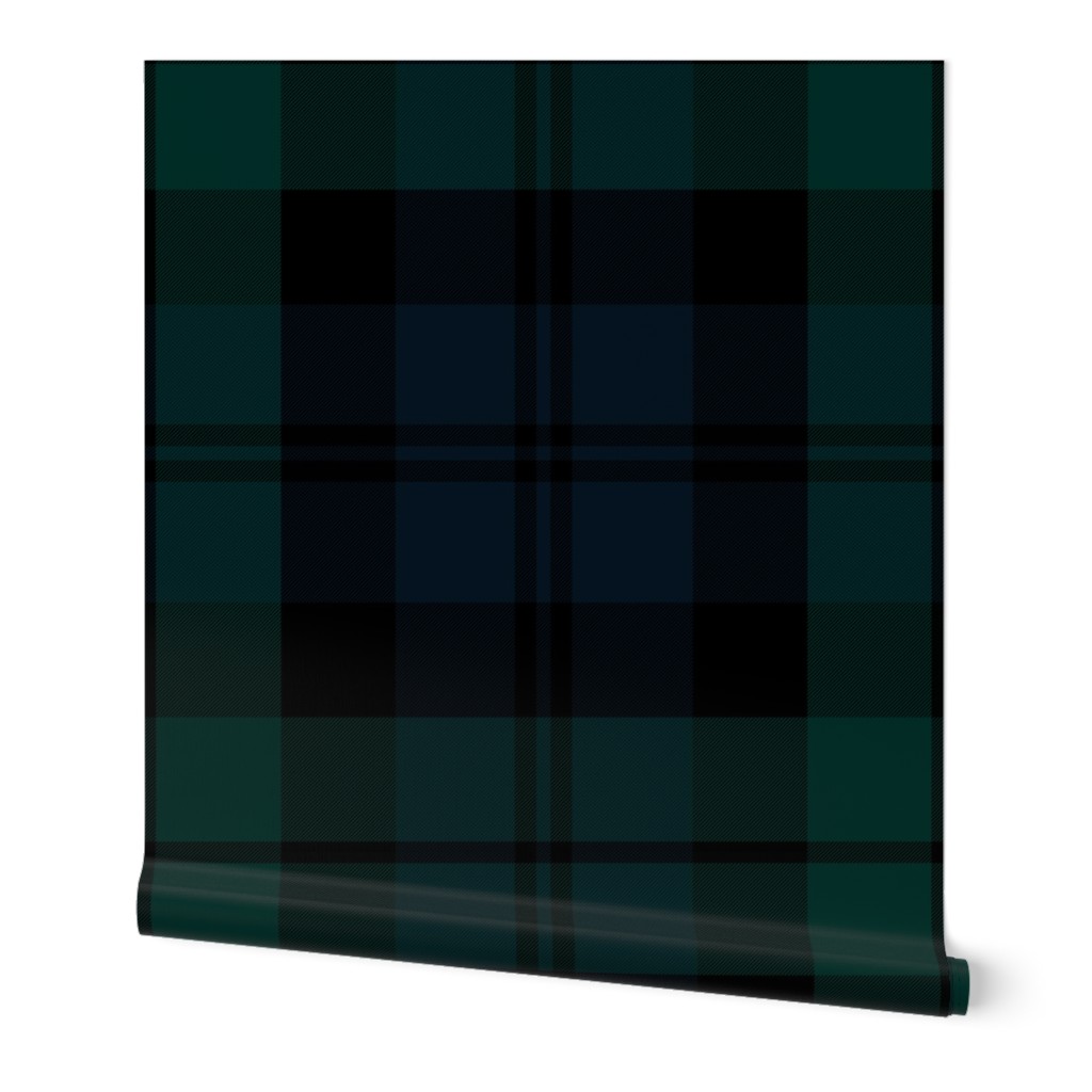 LARGE Black Watch Tartan - blue and green tartan fabric