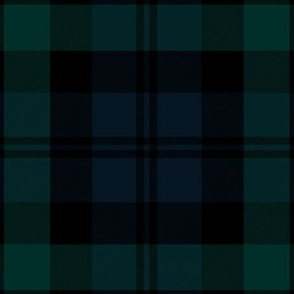 MEDIUM Black Watch Tartan - blue and green tartan fabric