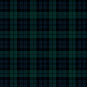 TINY Black Watch Tartan - blue and green tartan fabric