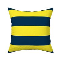 Navy and yellow rugby stripe 3 inch