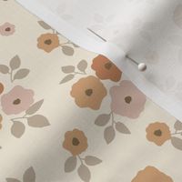 Pretty floral, neutral ( med )