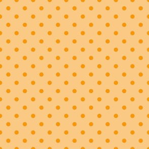 Small Orange Polkadots on Orange Background