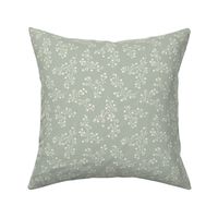 Cotswold Floral Sprig, leaves, sage green ( 6 )