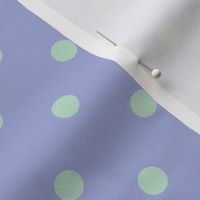 Classic Small Green polkadot on Violet Background