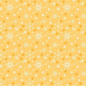 Christmas Cocktails Snow Day  snowflakes in yellow