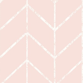 24'' Shabby Chic Chevron Herringbone | powder blush pink & distressed textured white lines 