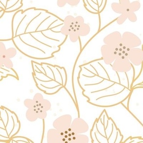 Strawberry Blossom // Yellow & Peachy Pink // 