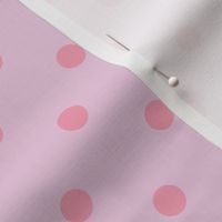 Small Pink Polkadots on Pink background