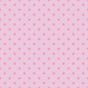 Small Pink Polkadots on Pink background