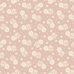 Mini, Romantic, wild floral, boho ( blush )