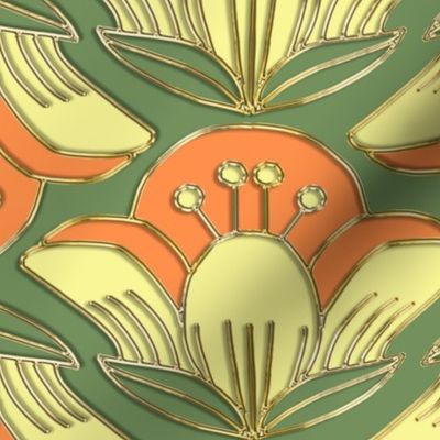 Art Deco Inspired Crocus Flower 1