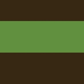 Brown  and green  3 inch Rugby stripe