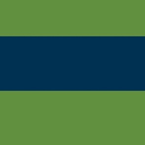 Green and navy rugby stripe 3 inch