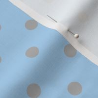 Small gray polkadot on blue