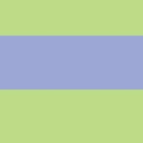 Apple green and periwinkle  rugby stripe 3 inch