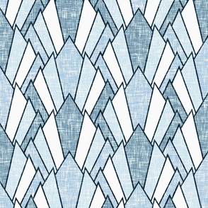 Contemporary Roaring Twenties in stonewashed teals (Wallpaper) by Su_G_©SuSchaefer2022