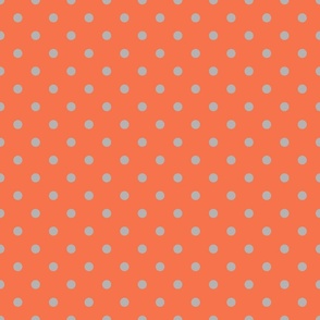 Small gray polkadot on red background