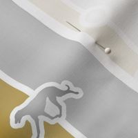 Greyhound Bead Chain - silver gold