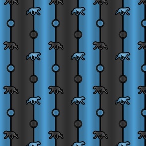 Greyhound Bead Chain - blue black