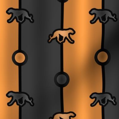 Greyhound Bead Chain - rust black