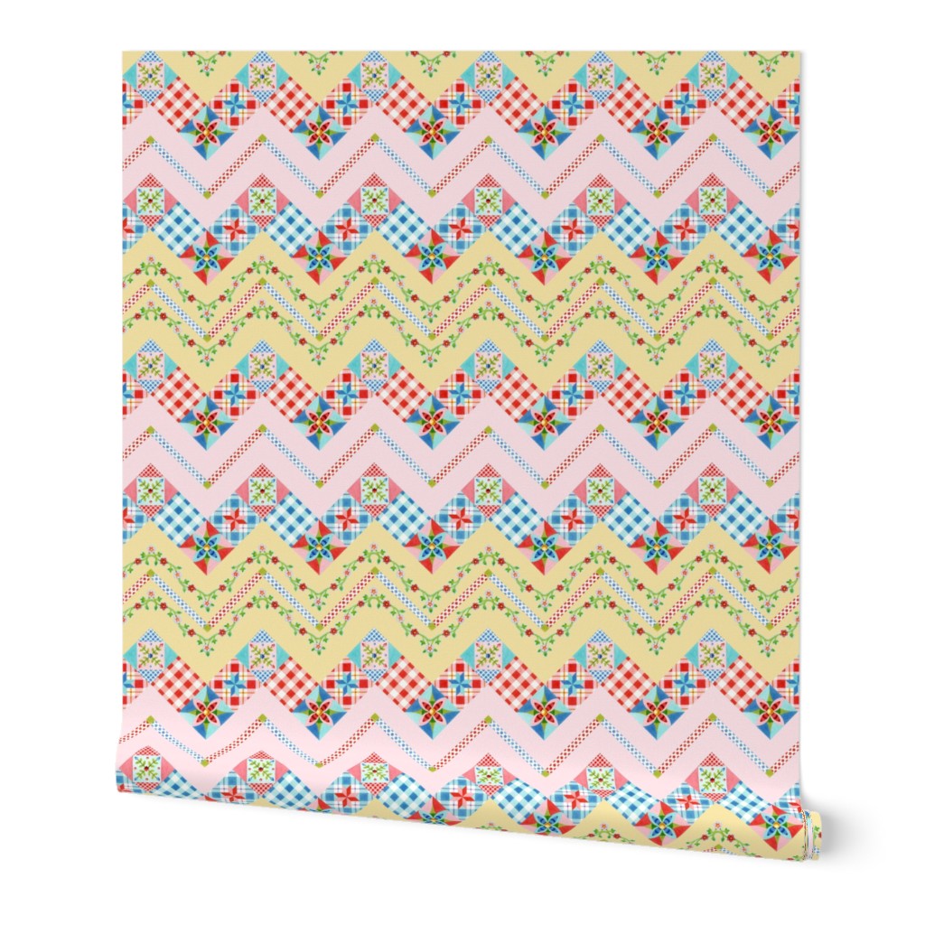 Country Days Zig Zag Cheater Quilt Design 2.5" squares