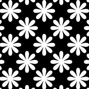 Shadow Garden : Simple flowers black and white - small