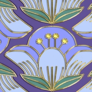 Art Deco Inspired Crocus Flower 3