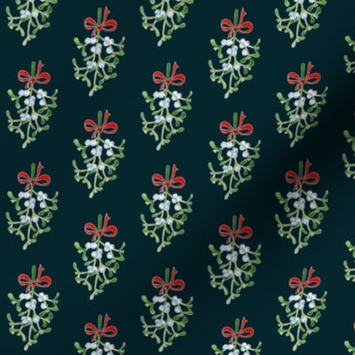 Christmas Mistletoe Festive Pattern - Small Scale