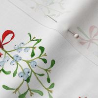 Christmas Mistletoe Festive Pattern - Medium Scale