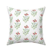 Christmas Mistletoe Festive Pattern - Medium Scale