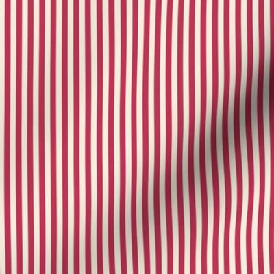 Magenta, viva magenta stripe - linen pinstripe 