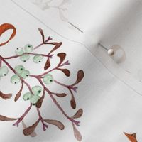 Neutral Festive Mistletoe Design - Large Scale