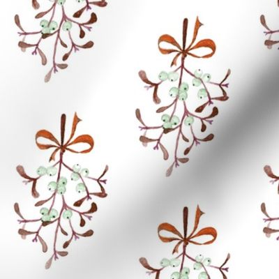 Neutral Festive Mistletoe Design - Large Scale