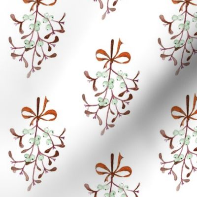 Neutral Festive Mistletoe Design - Medium Scale