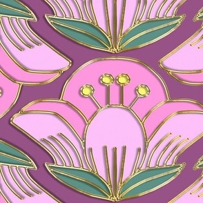 Art Deco Inspired Crocus Flower 4