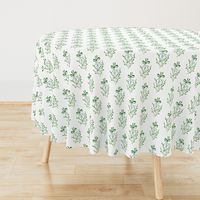 Emerald Green Festive Mistletoe Pattern - Large Scale