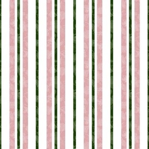 Vertical Blush Green and White Textured Stripes Stripes