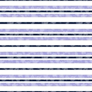 Horizontal Lilac Midnight Blue and White Textured Stripes