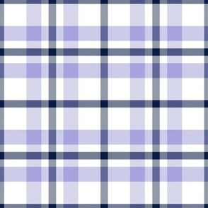 Shades of Lilac and Midnight Blue Plaid