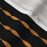 Copper Wavy Stripes on Black