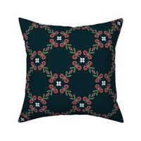 Red bows Christmas Geometric Pattern - Small Scale